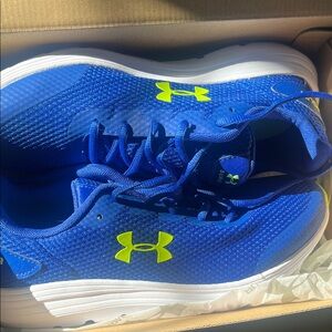Under Armour Kids Blue and Yellow Sneakers